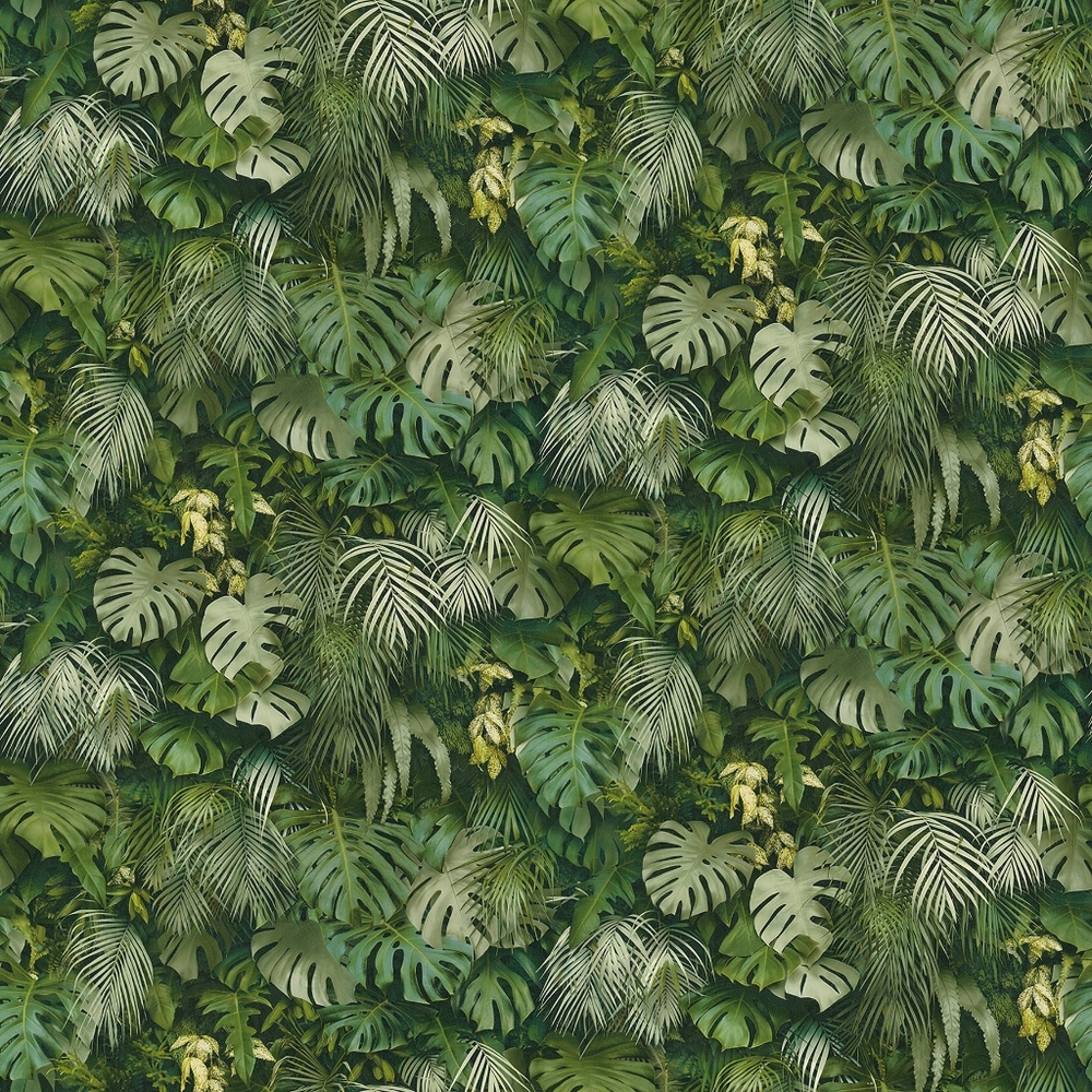 Wallpaper Luana Tropical Forest Green